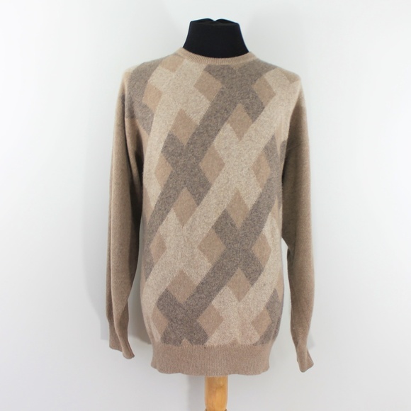 Burberry Other - Burberry 100% Cashmere Sweater Scotland Tan XL